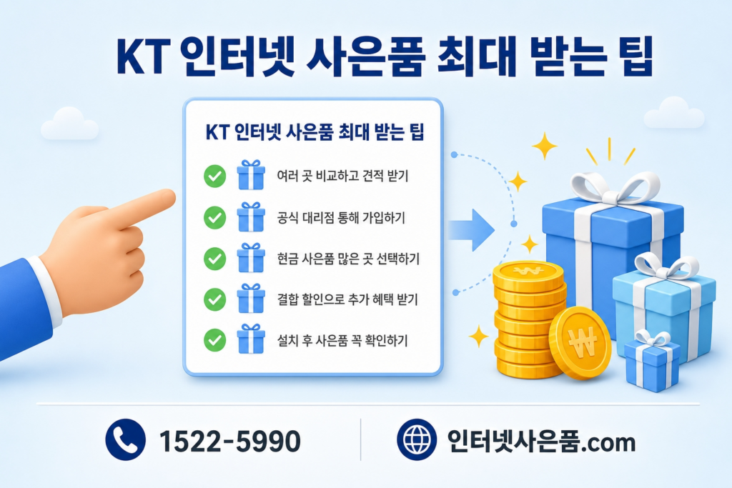 KT인터넷 사은품 최대 받는 팁