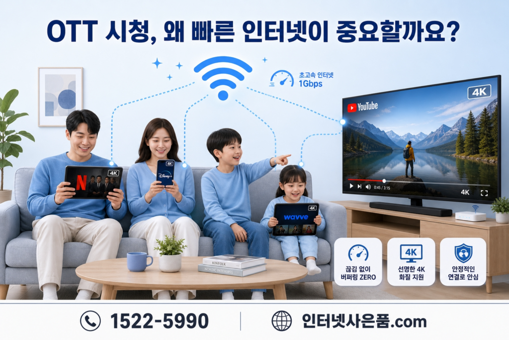 OTT 시청, 왜 빠른 인터넷이 중요할까요?