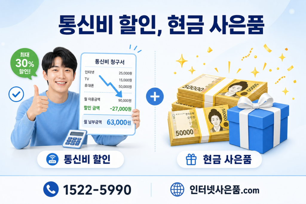 KT스카이라이프 결합 통신비 할인 현금 사은품