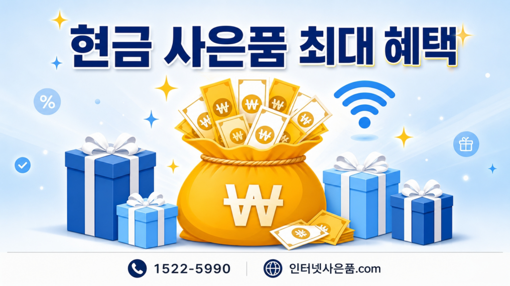 현금 사은품 최대 혜택