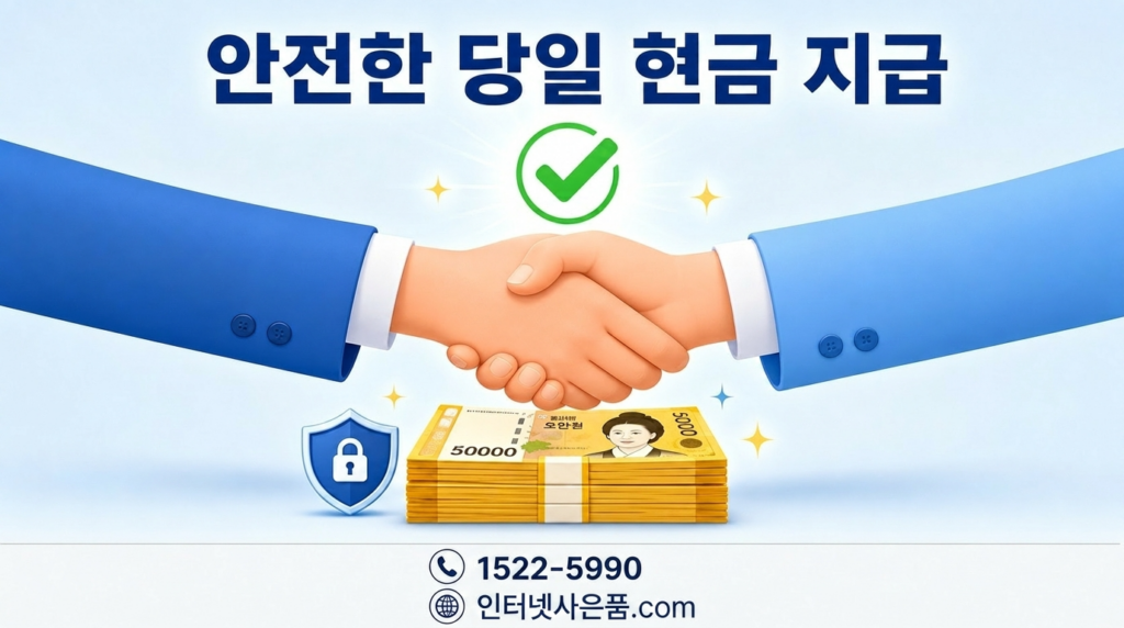 안전한 당일 현금 지급