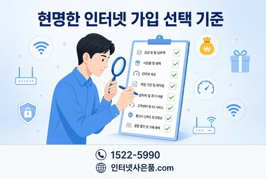 현명한 인터넷 가입 선택 기준