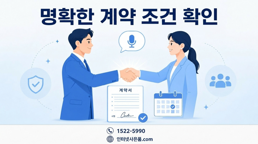 명확한 계약 조건 확인