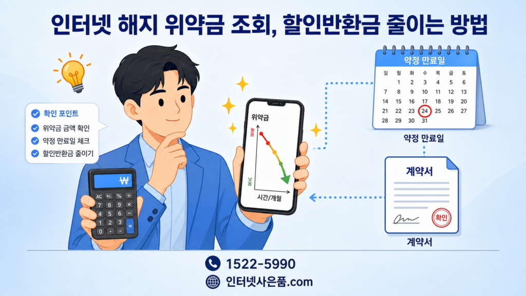 인터넷 해지 위약금 할인반환금 계산