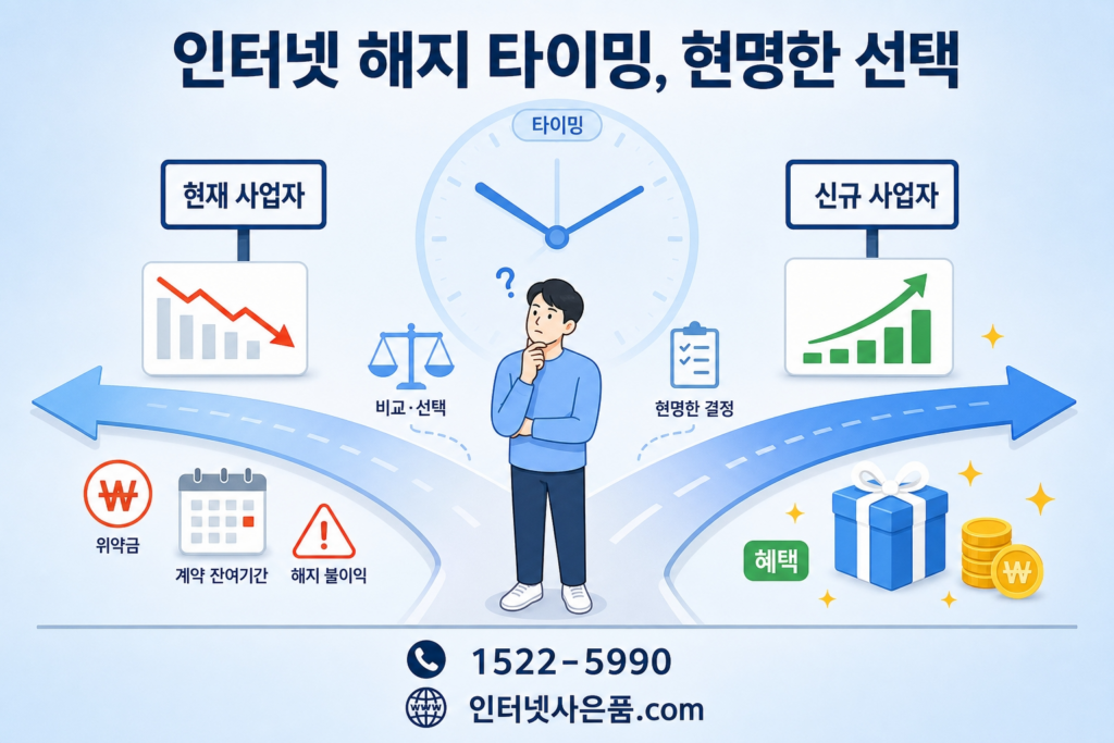 인터넷 해지 타이밍 위약금 상담