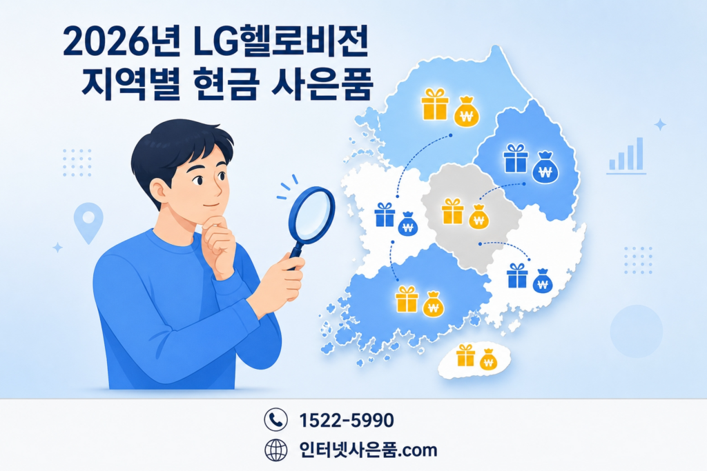 LG헬로비전 인터넷 지역별 사은품