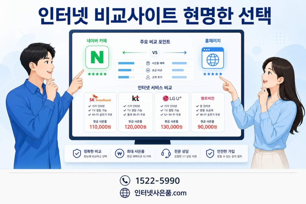 인터넷 비교사이트 현명한 선택