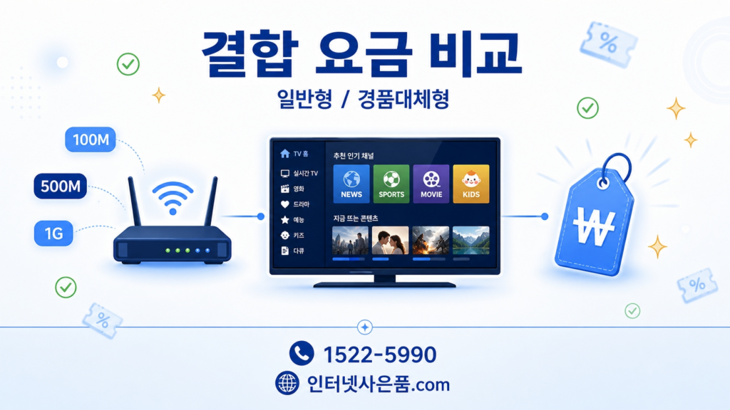 KT스카이라이프 IPTV Choice 결합요금 비교