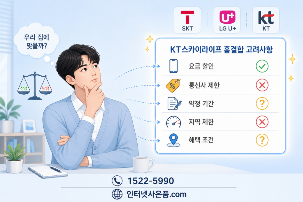 KT스카이라이프 홈결합 단점