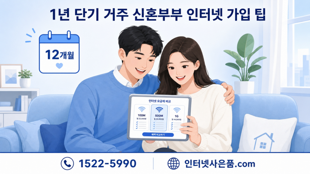 신혼부부 1년 단기 거주 인터넷 가입 전략