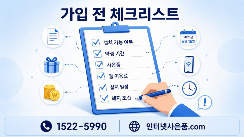 인터넷 TV 가입 전 체크리스트
