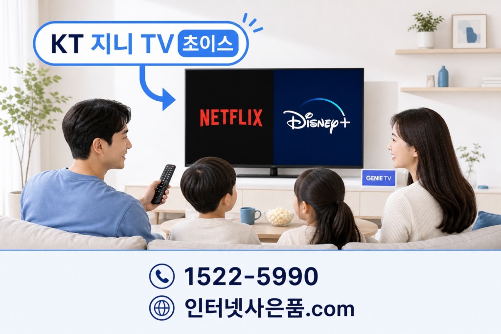 KT 지니 TV 초이스 요금제 넷플릭스 디즈니플러스 결합