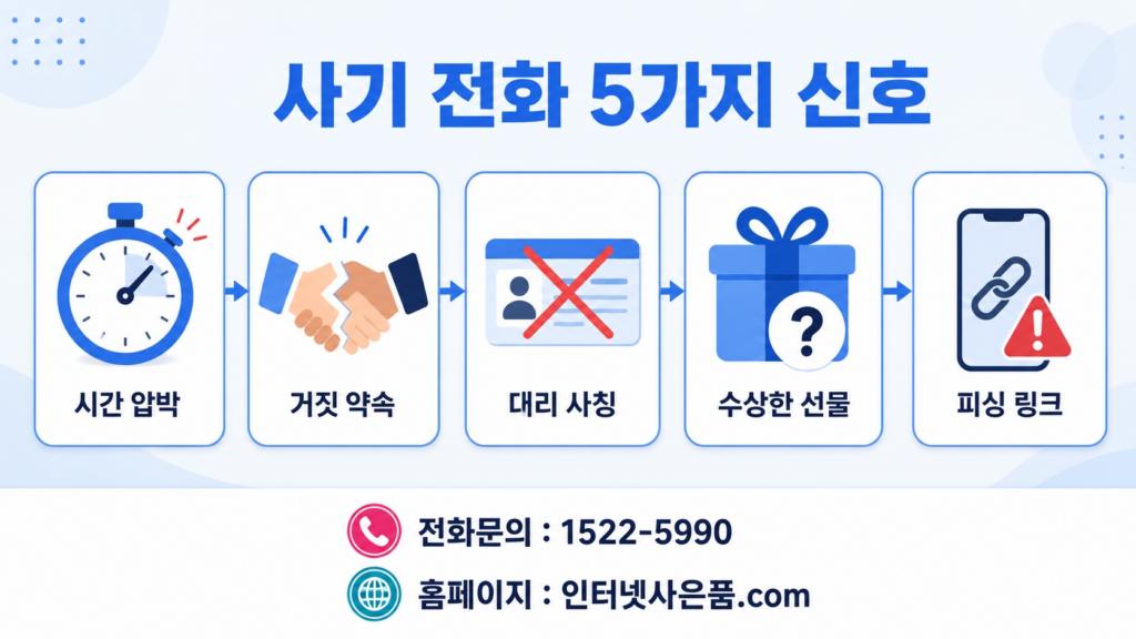 사기 전화 유형 비교 안내 이미지