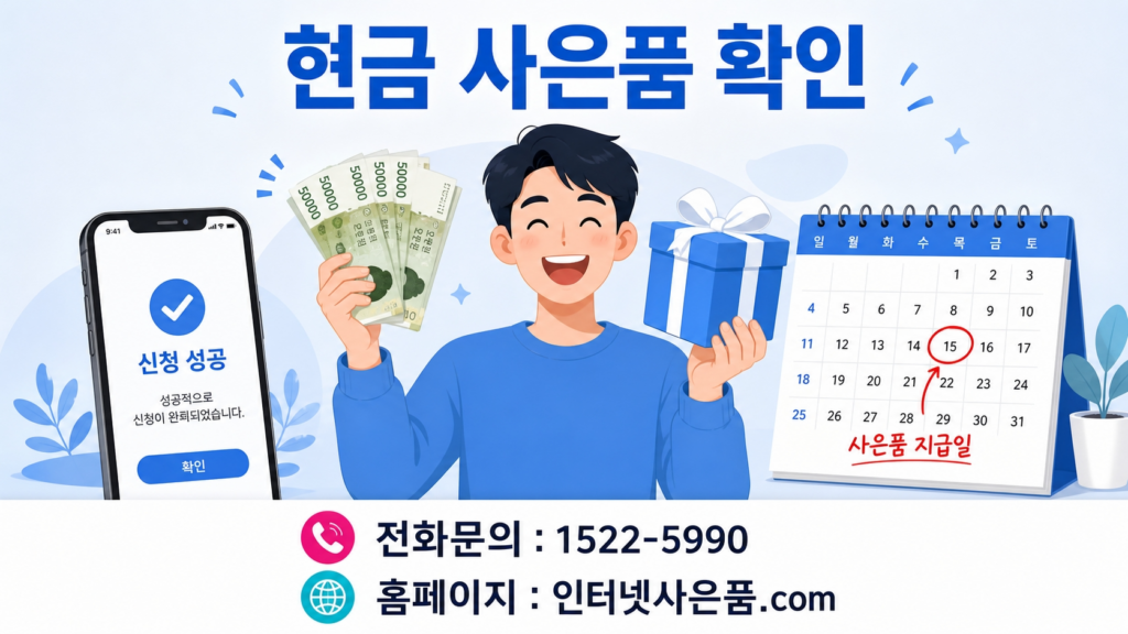 인터넷 통신사 변경 현금 사은품 수령 절차