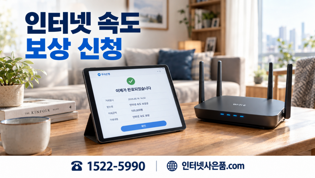 인터넷 속도 느림 보상 신청 절차 안내