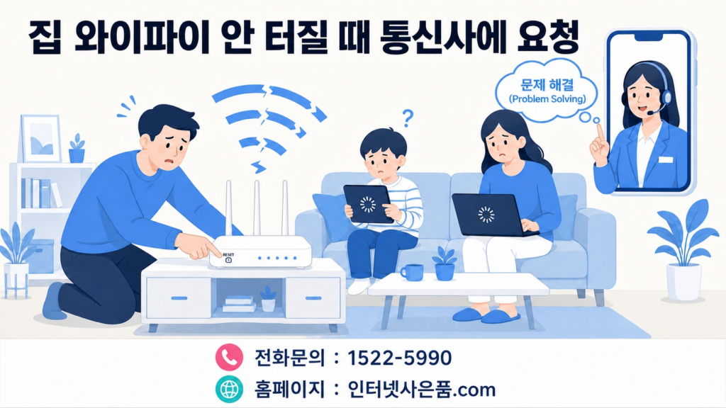 집 와이파이 안 터질 때 통신사에 요청