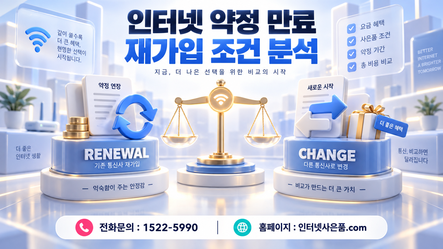 인터넷 약정 만료 재가입 vs 통신사 변경, 2026년 10월 기준 유·불리 완전 분석